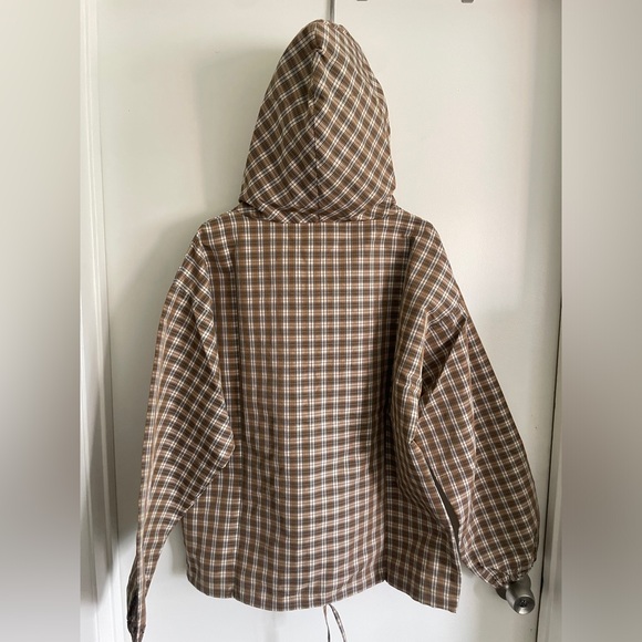 NEW UMBRO SLAM x JAM PENALTY CULTURE plaid beige masked hoodie anorak jacket - Picture 4 of 16